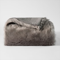 luxe faux throw gray throw blanket   