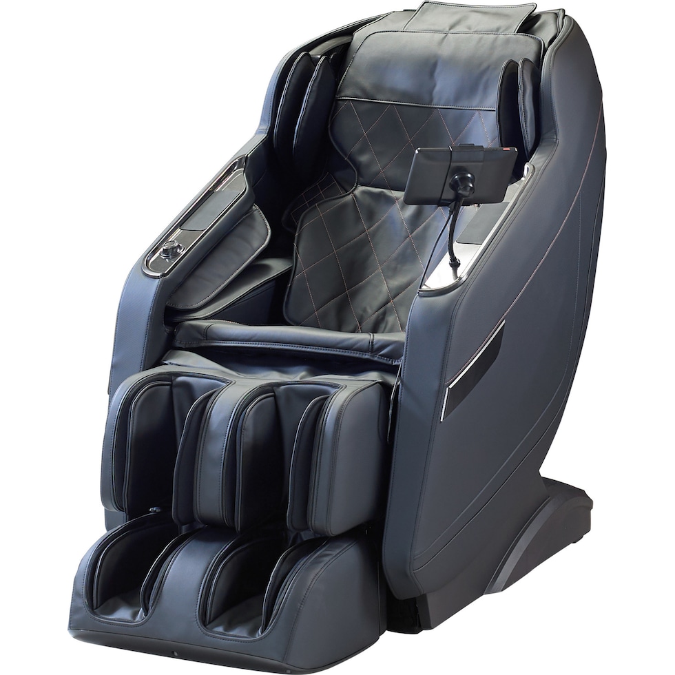 luxe glow black massage chair   