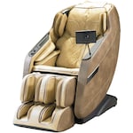 luxe glow light brown massage chair   