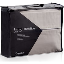 luxe microfiber gray twin bedding set   