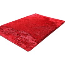 luxe ruby red area rug  x    