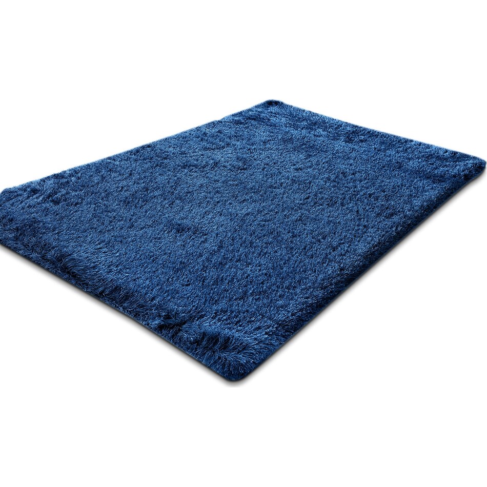 luxe sapphire blue area rug  x    