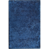 luxe sapphire blue area rug  x    
