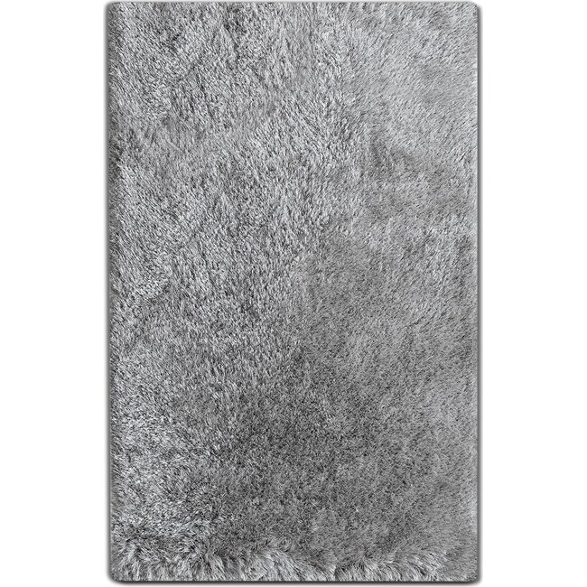 Rugs - Luxe 5' x 8' Area Rug - Silver