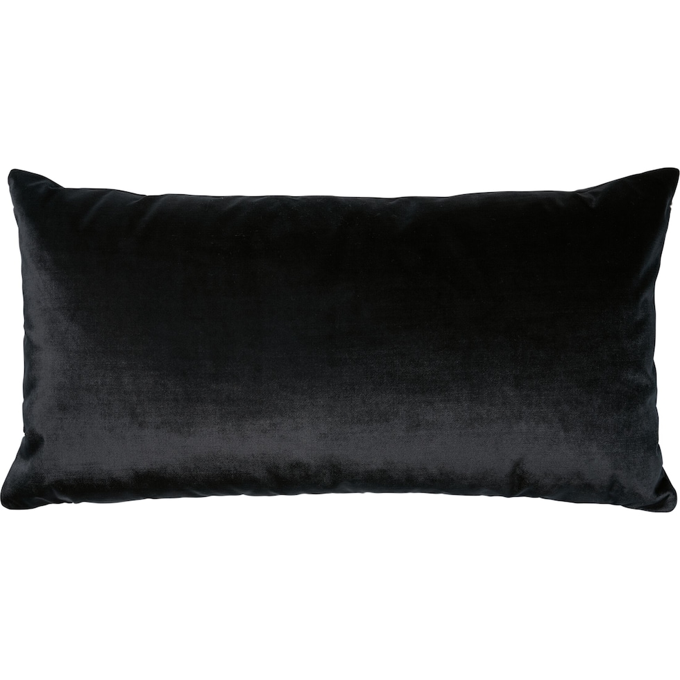 luxe velvet black accent pillow   