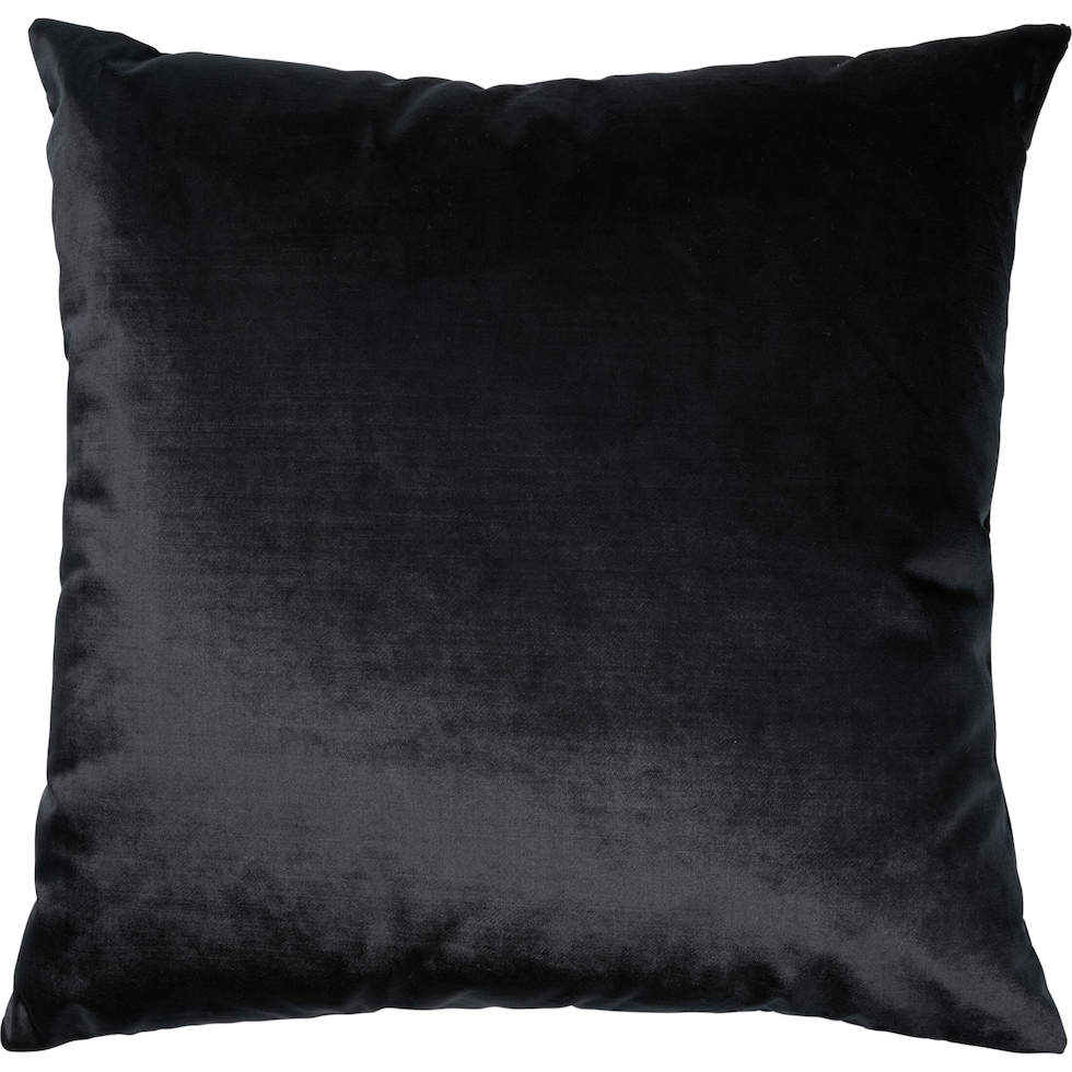 luxe velvet black accent pillow   