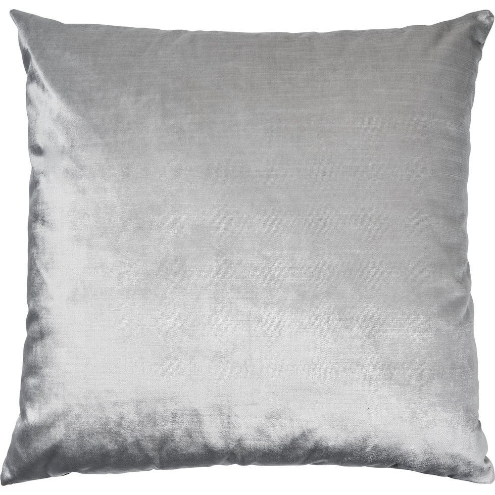 luxe velvet silver accent pillow   