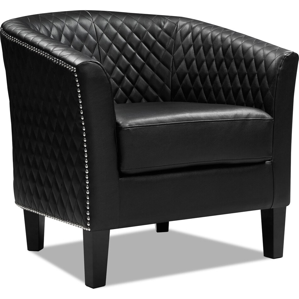 luxor black accent chair   