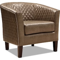 luxor brown accent chair   
