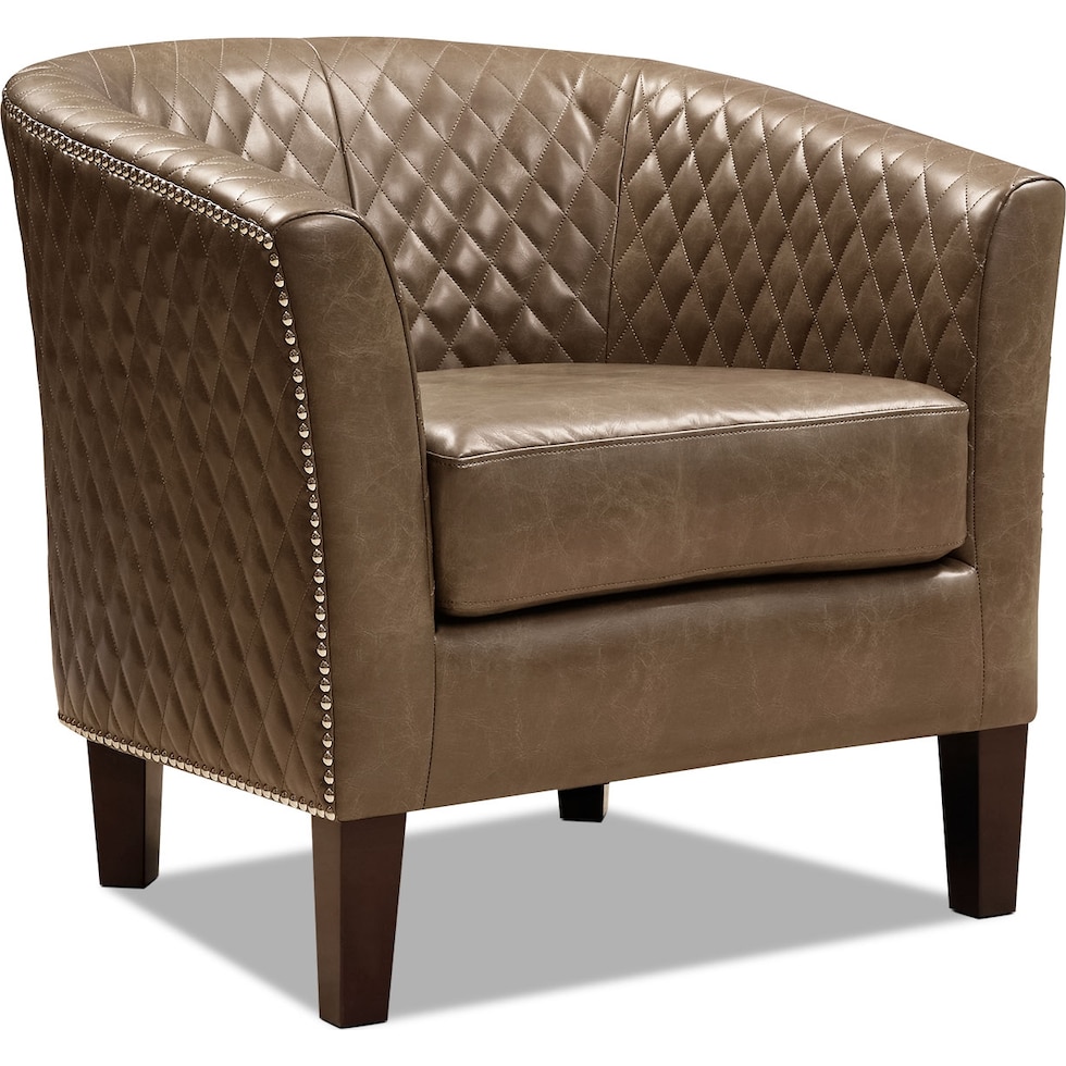 luxor brown accent chair   