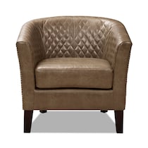 luxor brown accent chair   