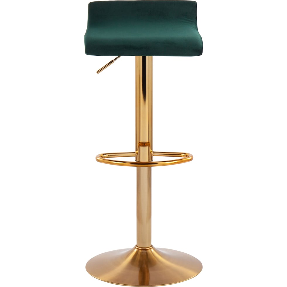 luz gold green bar stool   