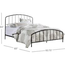 lydia black queen bed   