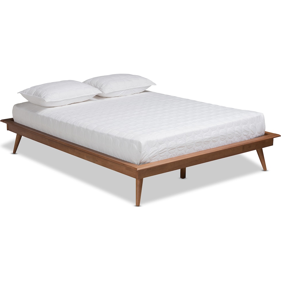 lylah dark brown queen bed frame   