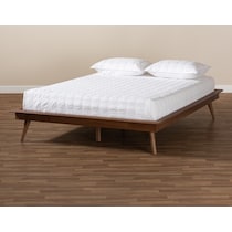 lylah dark brown queen bed frame   