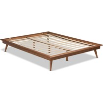 lylah dark brown queen bed frame   