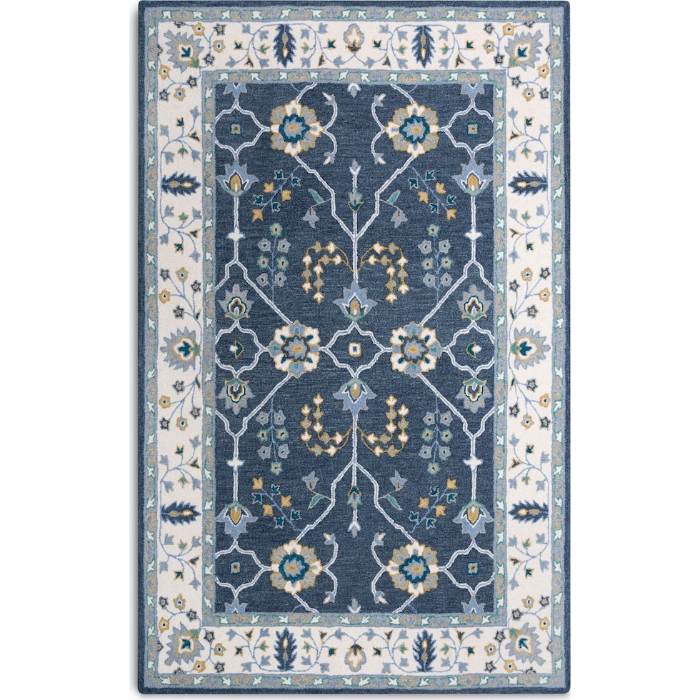 lynde blue area rug  x    