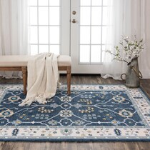 lynde blue area rug  x    