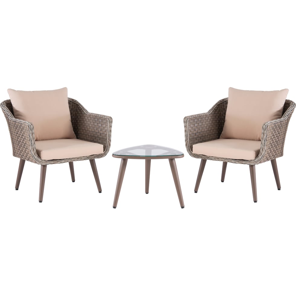 lynn haven brown outdoor chair set   