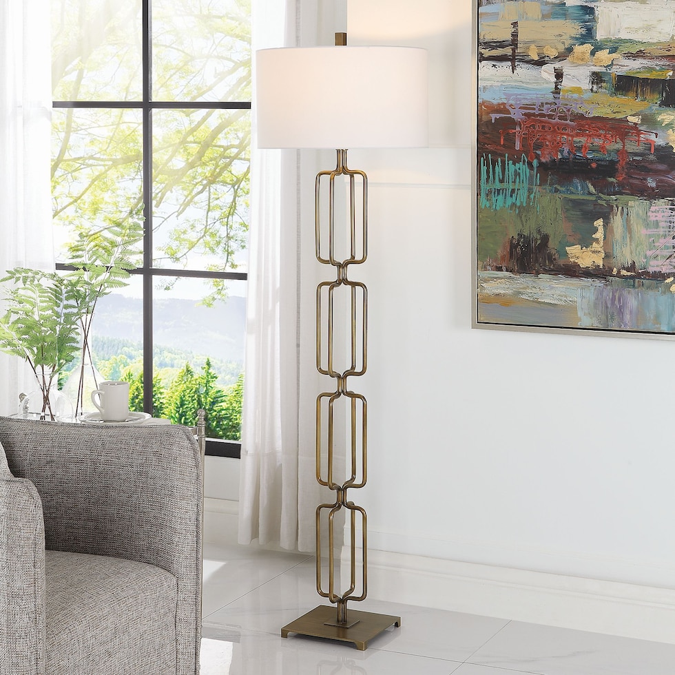 lynx gold floor lamp   