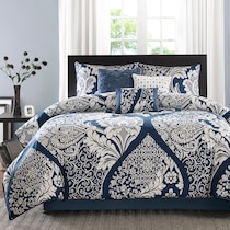 lyric blue california king bedding set   