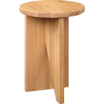 lysander light brown accent table   