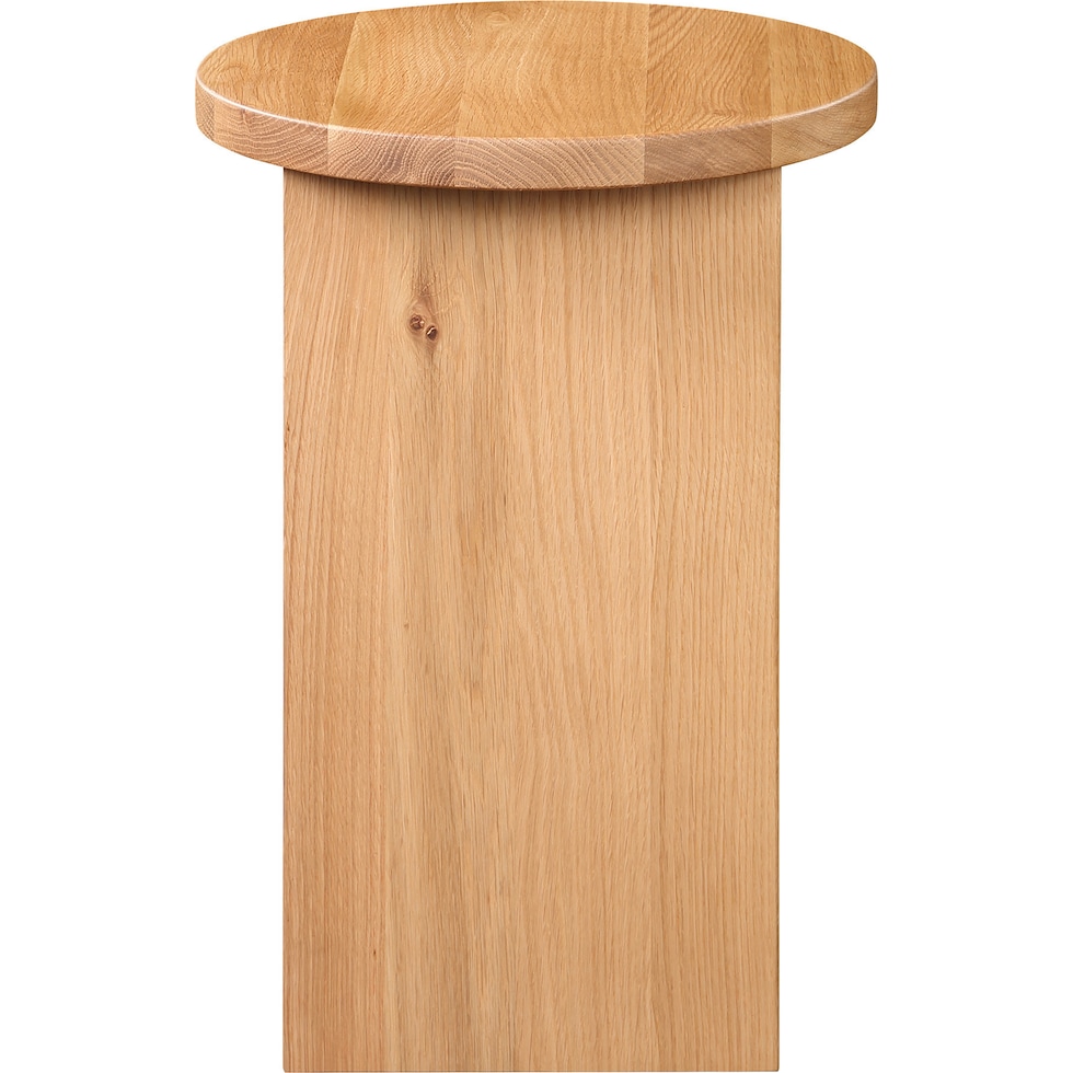lysander light brown accent table   