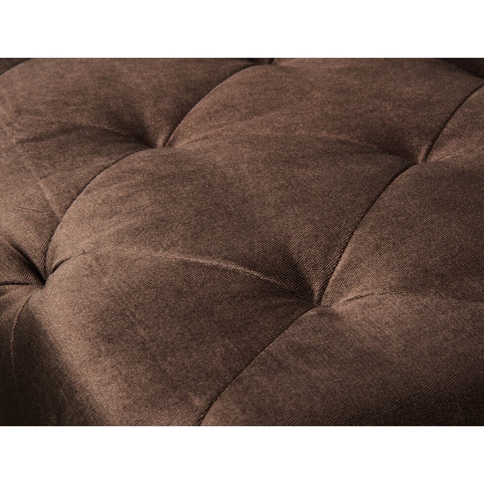 mackenzie dark brown ottoman   