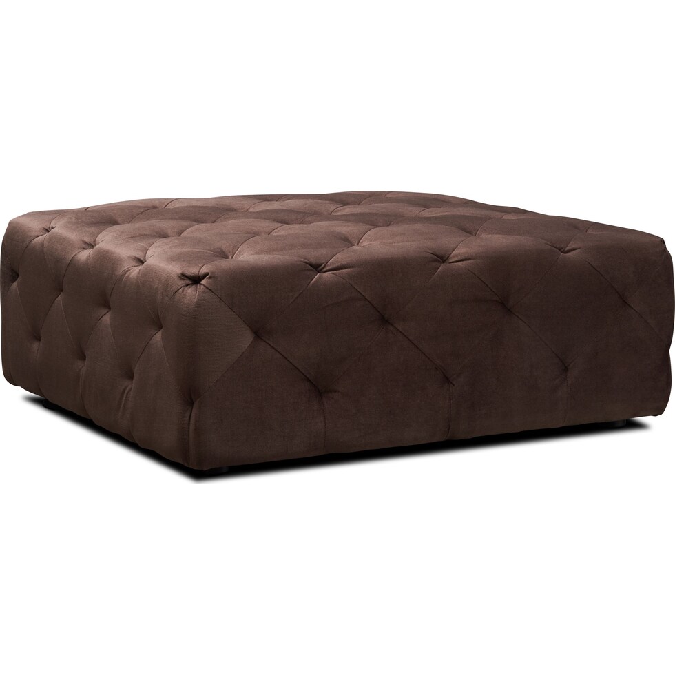 mackenzie dark brown ottoman   