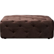 mackenzie dark brown ottoman   