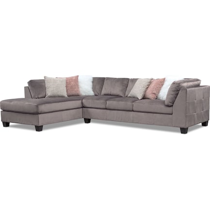 Mackenzie 2-Piece Sectional with Left-Facing Chaise - Gray