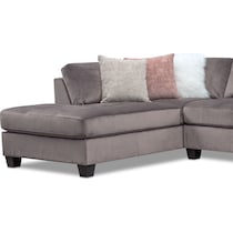 mackenzie gray  pc sectional with left facing chaise   