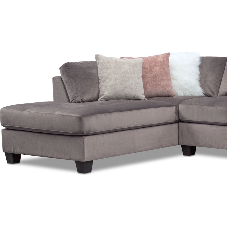 mackenzie gray  pc sectional with left facing chaise   
