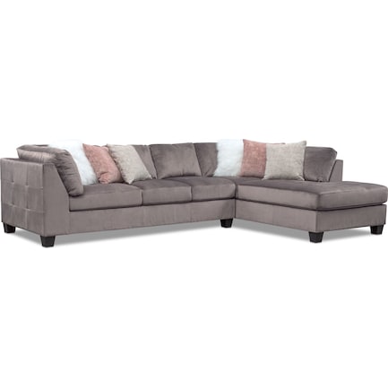 Mackenzie 2-Piece Sectional with Right-Facing Chaise - Gray