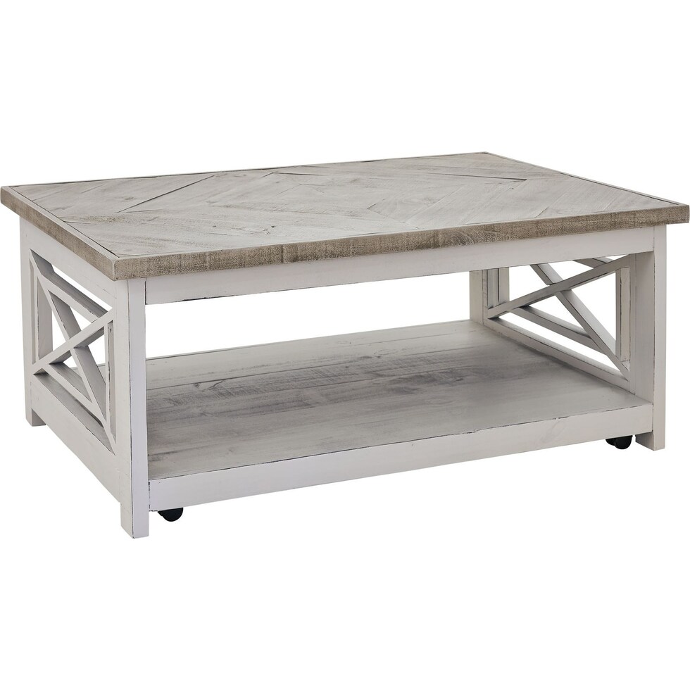 maddie white coffee table   