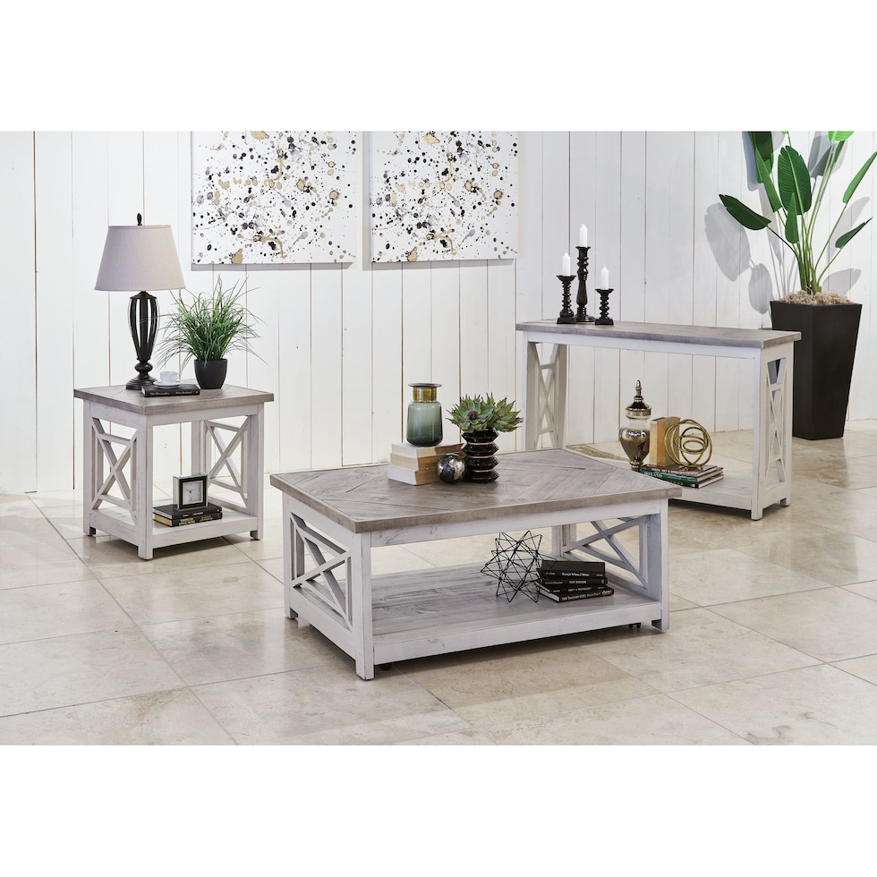 maddie white coffee table   