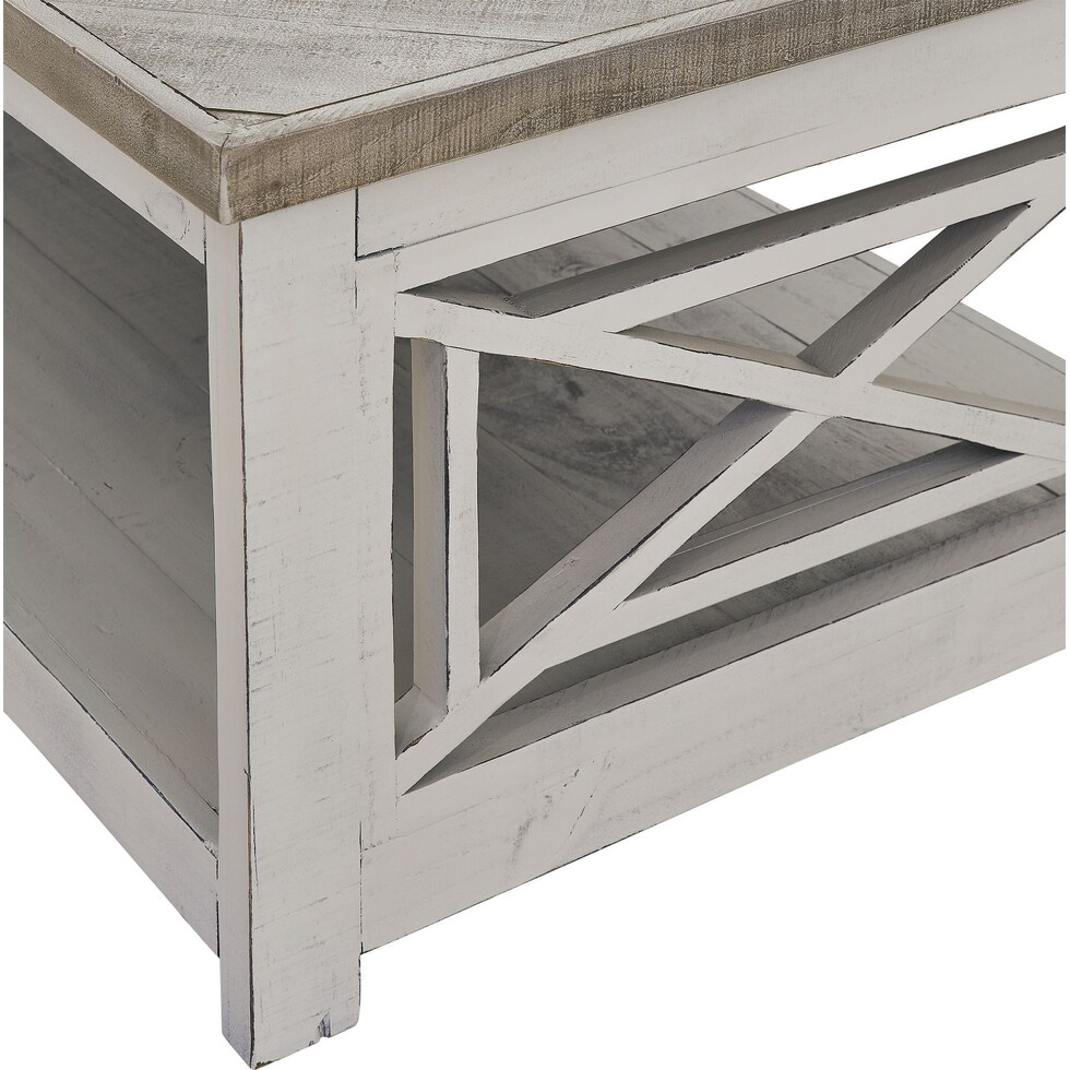 maddie white coffee table   