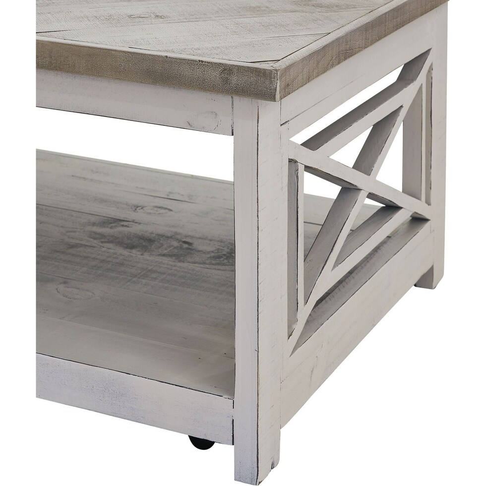 maddie white coffee table   