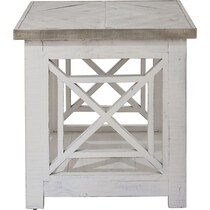 maddie white end table   