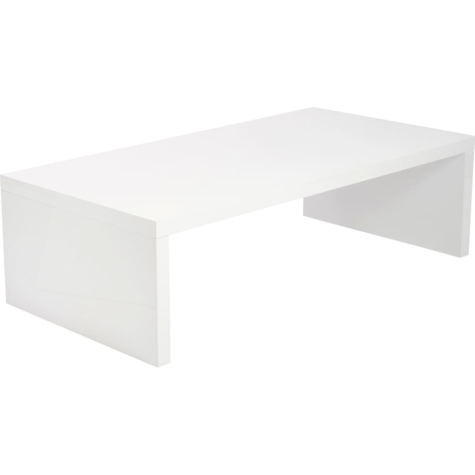 maddison white coffee table   