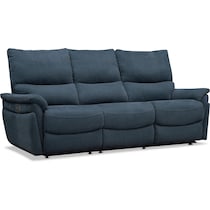 maddox blue  pc power reclining sofa   