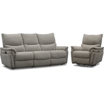 maddox gray  pc manual reclining living room   