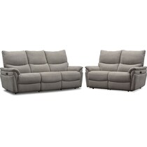 maddox gray  pc power reclining living room   