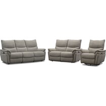 maddox gray  pc manual reclining living room   