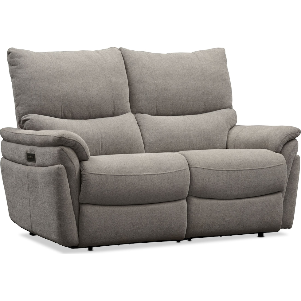 maddox gray power reclining loveseat   