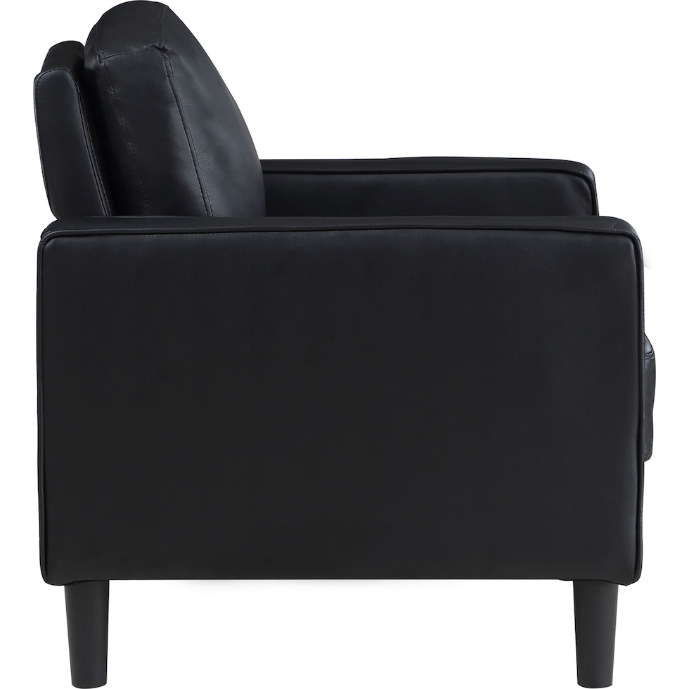madia black accent chair   