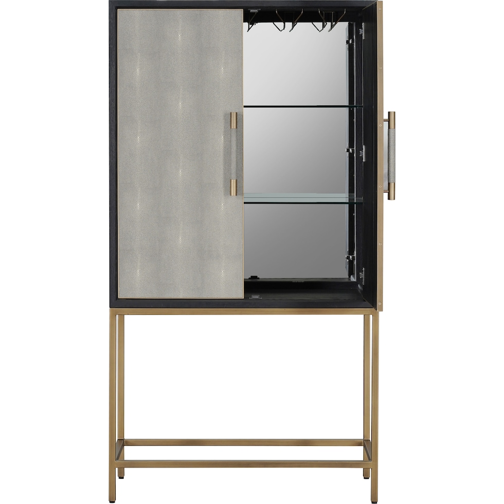 madison black bar cabinet   