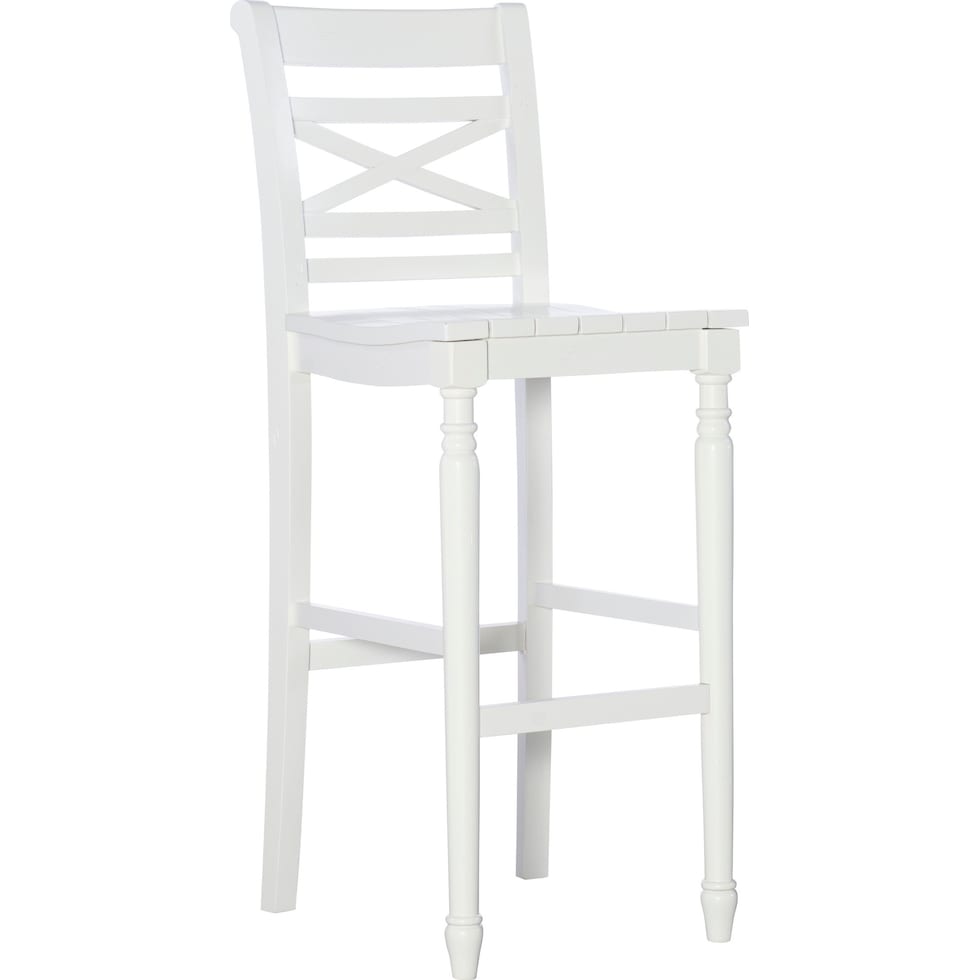 madox white bar stool   