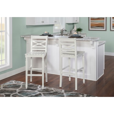 Madox Bar Stool - White