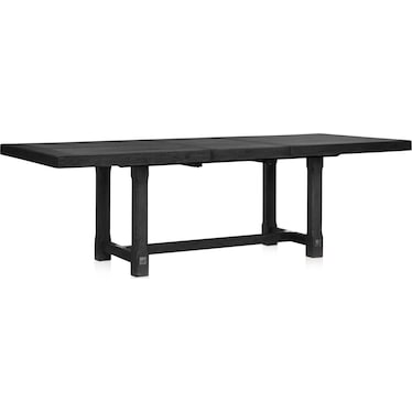 Madrid Extendable Rectangular Dining Table and 6 Nicolette Chairs - Black